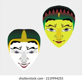 Javanese traditional masks from Indonesia