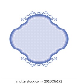 Javanese traditional motif frame with old colors and styles . Vector