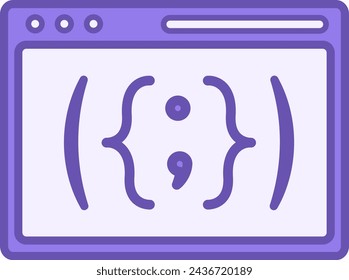 JavaScript Colored Icon. Vector Icon. Programming language. Technology and Software Development Concept