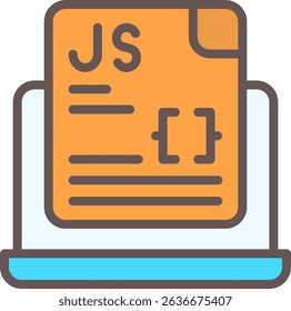 Javascript File Filled Style Icon Design
