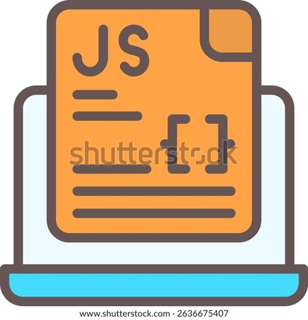 Javascript File Filled Style Icon Design