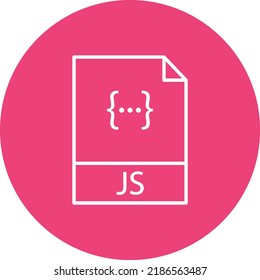 Javascript File Line Circle Icon Vector Stock Vector (Royalty Free ...