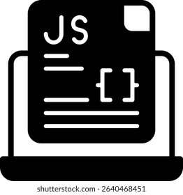 Javascript File Semi Solid Icon Design