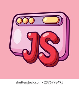 Javascript Website Flat Design Illustration Vector