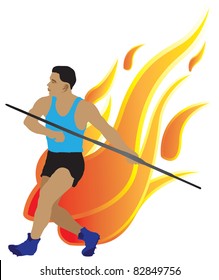 Javelin athlete and has a background as a flame