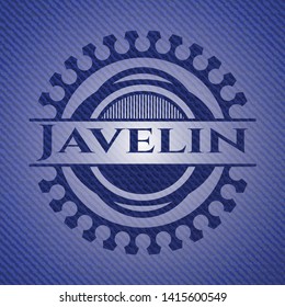 Javelin with denim texture. Vector Illustration. Detailed.