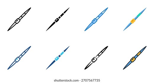 Conjunto de iconos de jabalina colección de Vector de estilo múltiple 
