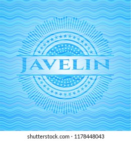 Javelin light blue water emblem background.