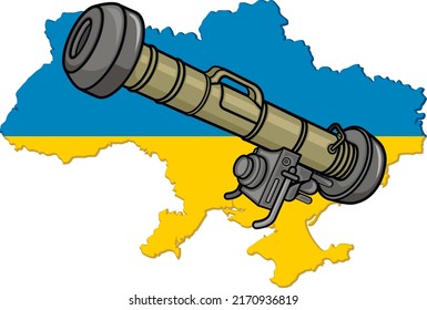 javelin and map of Ukraine