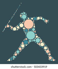 javelin shape vector design by color point