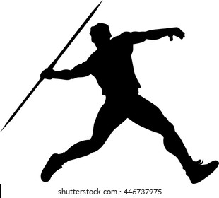 Javelin silhouette vector