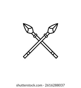 Javelin Spear vector line icon icons design