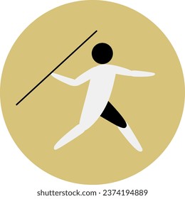 Javelin throw competition icon. Sport sign.  