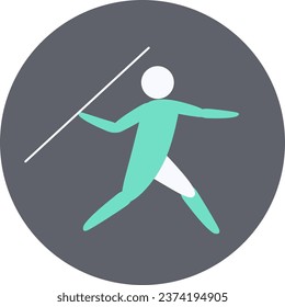 Javelin throw competition icon. Sport sign.  