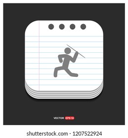 Javelin Throw Icon - Free vector icon