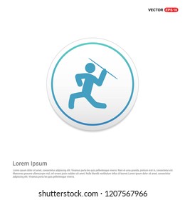 Javelin Throw Icon Hexa White Background icon template - Free vector icon