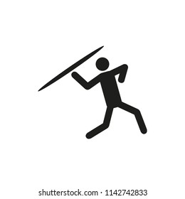 Javelin throw icon. Vector.