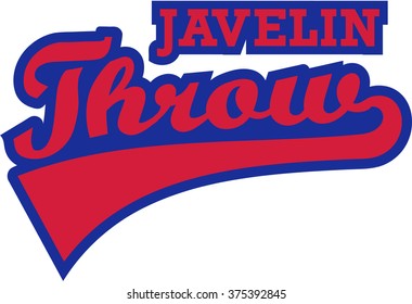 Javelin throw retro word