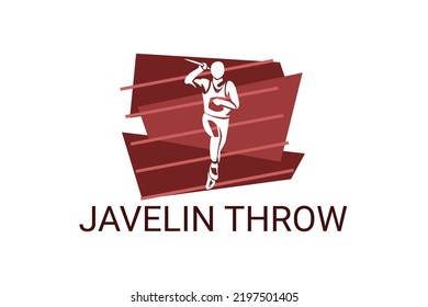 Javelin throw sport vector line icon. Javelin throw stance. sport pictogram, vector illustration.