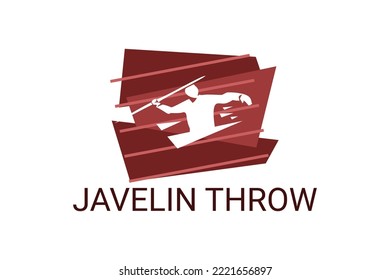 Javelin arroja el icono de la línea vector deportivo. Postura de Javelin. pictograma deportivo, ilustración vectorial.