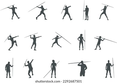 Javelin thrower silhouette, Javelin thrower SVG, Javelin thrower vector svg
