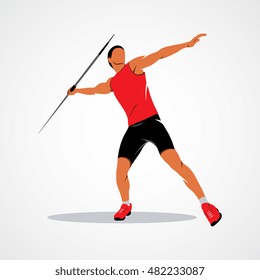 Javelin throwing Athlete