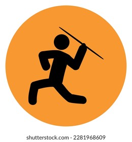 Javelin-Ruhesymbol auf weißem Hintergrund