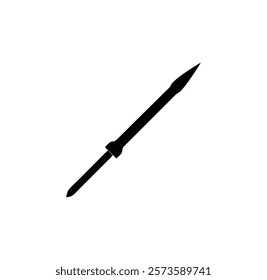 A javelin vector black silhouette