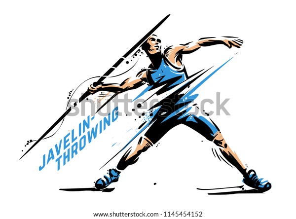 Javelin-throwing.
Sport vector illustration for
print
