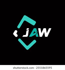 JAW criativa logotipo de letra minimalista. JAW vetor exclusivo iniciais alfabeto letra logotipo design 
