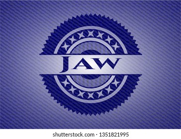 Jaw emblem with denim texture