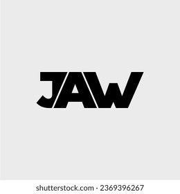 JAW initial letter monogram typography logo vector