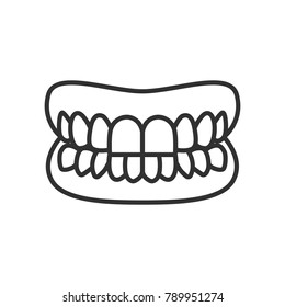 Jaw. Line With Editable Stroke