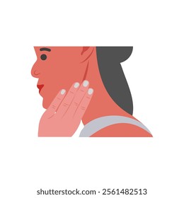 Jaw Pain, Cardiovascular Disease Illustration Icon