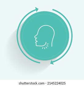 Jaw Pain Icon Vector Design