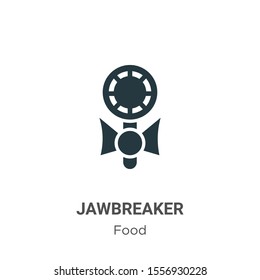 Jawbreaker vector icon on white background. Flat vector jawbreaker icon symbol sign from modern food collection for mobile concept and web apps design.