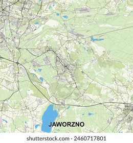 Jaworzno, Poland map poster art