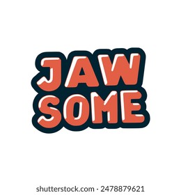 jawsome tshirt fashion sticker vector illustration template design