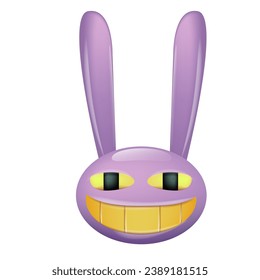 Jax bunny from The Amazing Digital Circus isolated on white background. Jax amazing digital circus clip art