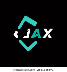 Logotipo minimalista creativo de la letra de JAX. Diseño de logotipo de letra de alfabeto de iniciales de Vector únicas de JAX 
