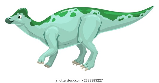 Jaxartosaurus dinosaur cartoon character, Jurassic reptile for kids toy or game, isolated vector. Funny cute dino or Jaxartosaurus dinosaur for children prehistoric education, extinct museum or game