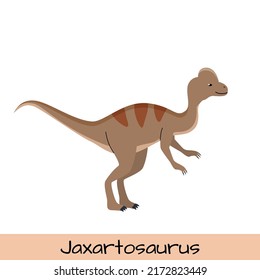 Jaxartosaurus dinosaur vector illustration isolated on white background.