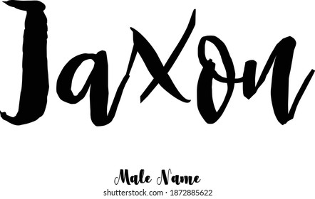 Jaxon-Male Name Bold Cursive Calligraphy Typeface Text 
