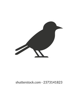 Icono de ave jay sobre fondo blanco - Ilustración vectorial simple
