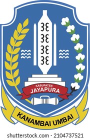 Jayapura Regency Logo, Meaning of Colors on the Regional Emblem Blue means natural wealth in the sea or waters and symbolizes the calm and perseverance of the community.