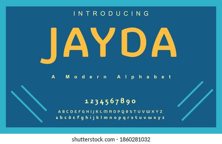 Jayda font. Elegant alphabet letters font and number. Lettering Minimal Fashion Designs. Typography fonts regular uppercase and lowercase. vector illustration