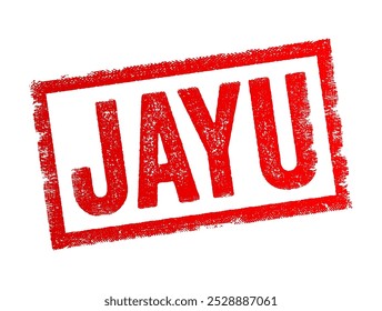 Jayu - is a Korean word that means Freedom or Liberty, text concept stamp