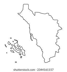 Provincia de Jazan, división administrativa del país de Arabia Saudita. Ilustración vectorial.