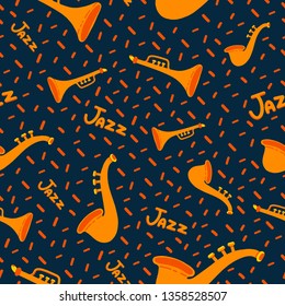 jazz background jazz ornament simple pattern of instruments 