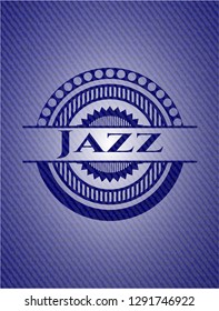 Jazz badge with jean texture